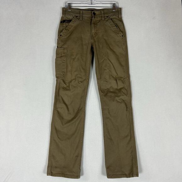 Ariat Rebar M4 Relaxed Boot Cut Pants Men's 28x34 Khaki Utility Workwear Beige - Picture 1 of 16